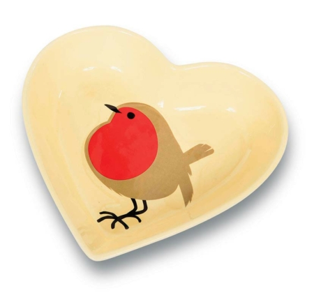 ILR-D "I Love Robins Ceramic Dish" Comedero tipo plato de cerámica