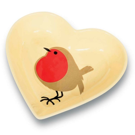 ILR-D "I Love Robins Ceramic Dish" Comedero tipo plato de cerámica